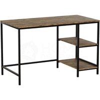 Home Discount - Brooklyn Computertisch pc Laptop Tisch, 2 Regale, Stauraum, Home Office, Dunkelholz von HOME DISCOUNT
