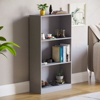Home Discount - Cambridge 3-stöckiges mittleres Bücherregal Lagereinheit, Grau von HOME DISCOUNT