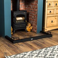 Home Discount - Fireplace Fender Fire Guard Accessory Adjustable Frame, Black von HOME DISCOUNT