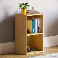 Home Discount - Oxford 2 Tier Cube Bücherregal Regal Lagerung Einheit, Eiche von HOME DISCOUNT