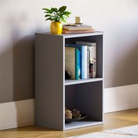 Home Discount - Oxford 2 Tier Cube Bücherregal Regal Lagerung Einheit, Grau von HOME DISCOUNT