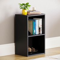 Home Discount - Oxford 2 Tier Cube Bücherregal Regal Lagerung Einheit, Schwarz von HOME DISCOUNT
