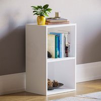 Home Discount - Oxford 2 Tier Cube Bücherregal Regal Lagerung Einheit, Weiß von HOME DISCOUNT