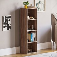 Home Discount - Oxford 4 Tier Cube Bücherregal Regal Lagerung Einheit, Walnuss von HOME DISCOUNT
