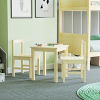 Pisces Kids Tisch & Stuhl Massivholz Kiefer Kinder Aktivität Schreibtisch, Kiefer von HOME DISCOUNT