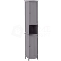 Home Discount - Priano Stand-Schrank mit 2 Türen, Badezimmermöbel, Grau von HOME DISCOUNT