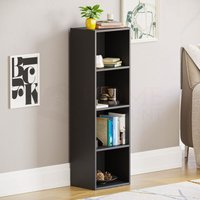 Oxford 4 Tier Cube Bücherregal Regal Lagerung Einheit, Schwarz von HOME DISCOUNT