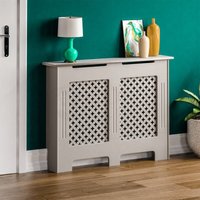 Home Discount - Oxford Heizkörperabdeckung mdf Modern Cabinet Grill, Grau, Medium von HOME DISCOUNT