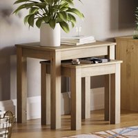 Panama Nest Beistelltische Set 2er, Massiv Kiefer von HOME DISCOUNT