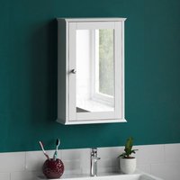 Priano 1-türiger Badezimmerschrank Wandschrank mit Spiegel, Weiß von HOME DISCOUNT