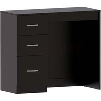 Home Discount - Riano Schminktisch 3 Schubladen Makeup Schminktisch Computertisch, Schwarz von HOME DISCOUNT