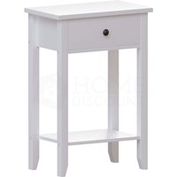 Home Discount - Windsor Konsolentisch mit 1 Schublade und Ablage – Seitentisch Flurtisch, Weiß von HOME DISCOUNT