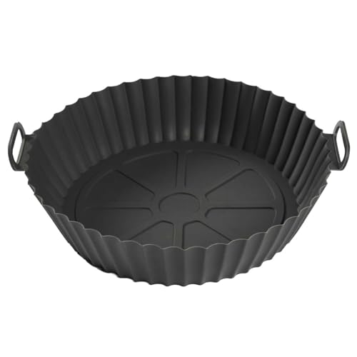 COOK CONCEPT, KC0008, Round Non-Stick Silicone Baking Mold for Air Fryer, Ideal for Healthy and Easy Cooking, Size 20 cm, Color Gray COOK CONCEPT, KC0008, Round Non-Stick Silicone Baking Mold for Air Fryer, Ideal for Healthy and Easy Cooking, Size 20 cm, Color Gray von HOME EQUIPEMENT