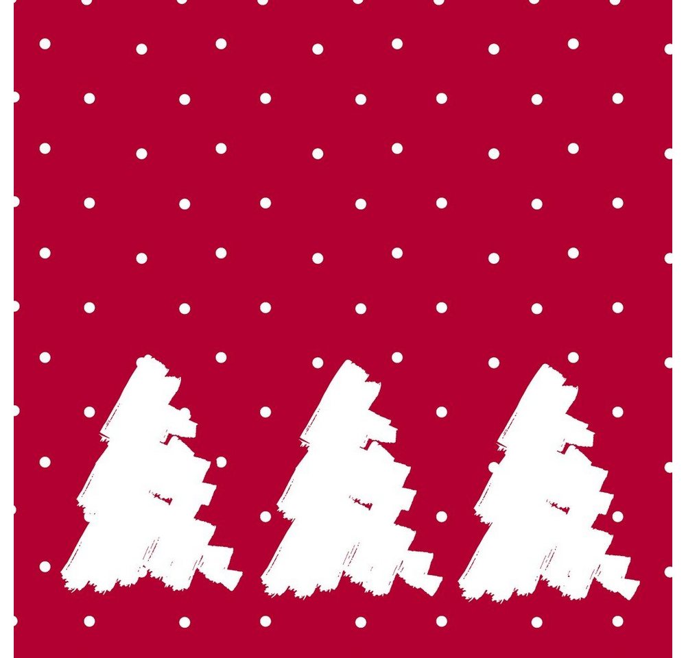 HOME FASHION Papierserviette 20 Servietten 3 Xmas Trees 33x33cm, (20 St) von HOME FASHION