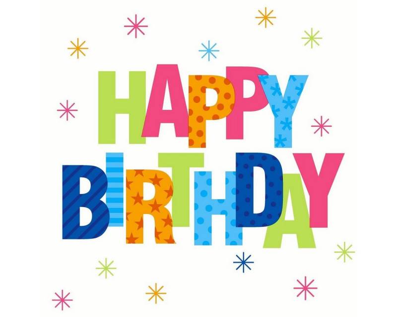 HOME FASHION Papierserviette 20 Servietten Birthday Stars 33x33cm, (20 St) von HOME FASHION