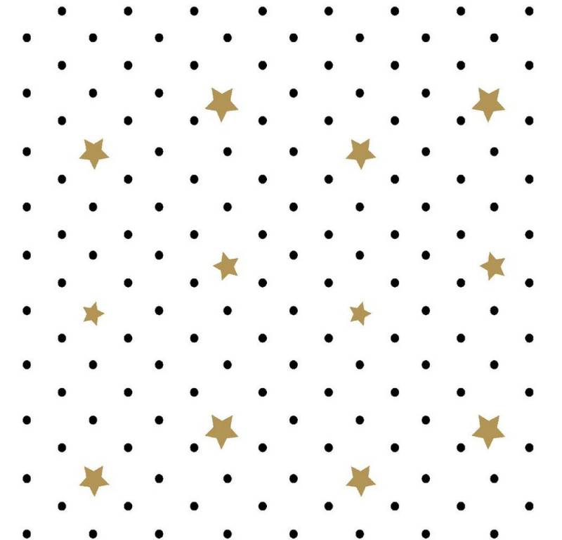 HOME FASHION Papierserviette 20 Servietten Black Stars 33x33cm, (20 St) von HOME FASHION