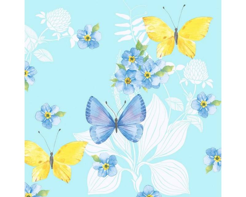 HOME FASHION Papierserviette 20 Servietten Butterfly Dance 33x33cm, (20 St) von HOME FASHION