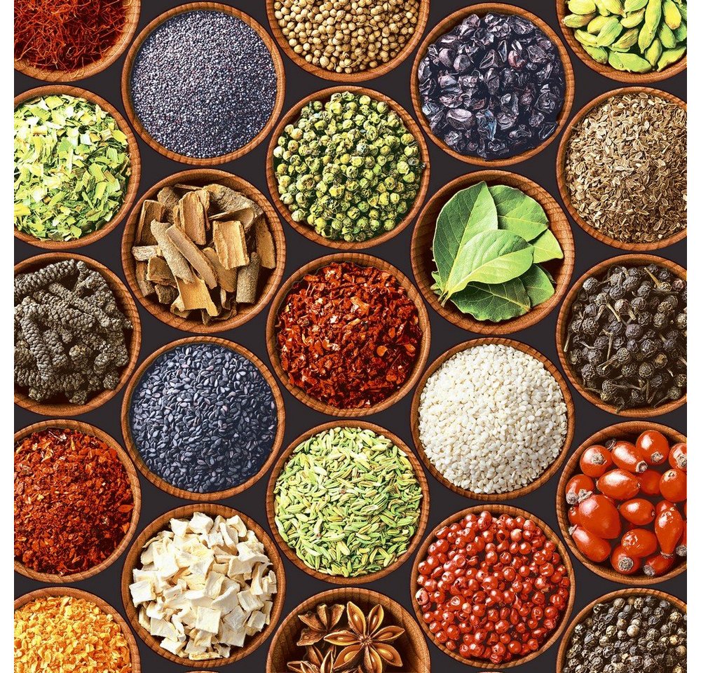 HOME FASHION Papierserviette 20 Servietten Colorful Spices 33x33cm, (20 St) von HOME FASHION