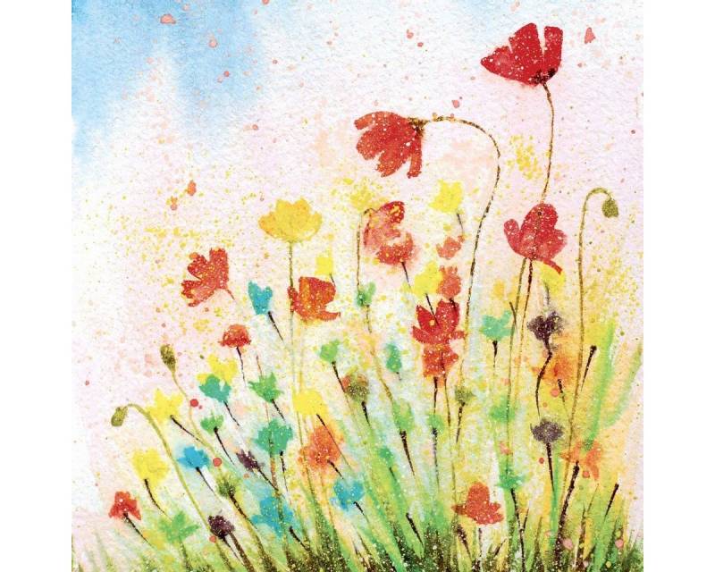 HOME FASHION Papierserviette 20 Servietten Flourish Aurora 33x33cm, (20 St) von HOME FASHION