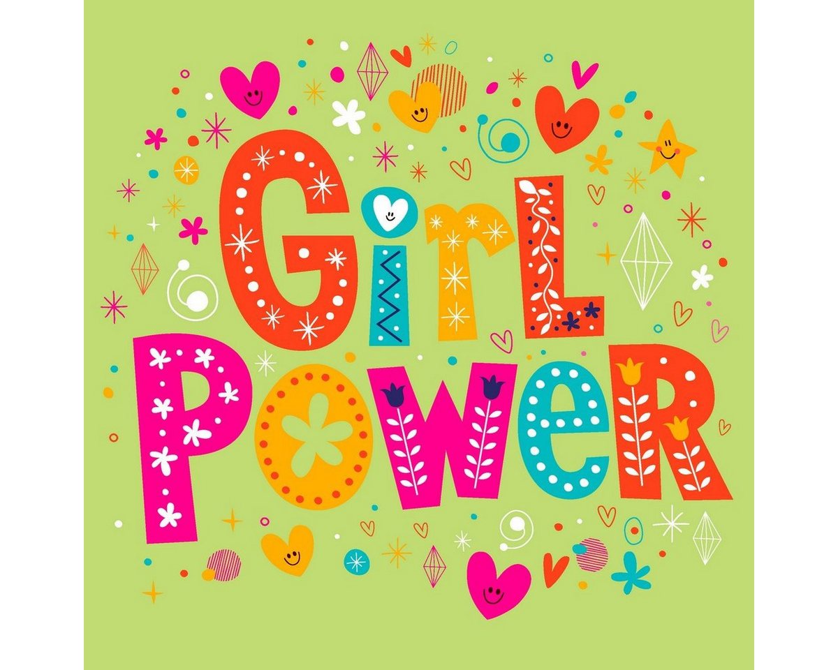 HOME FASHION Papierserviette 20 Servietten Girl Power 33x33cm, (20 St) von HOME FASHION