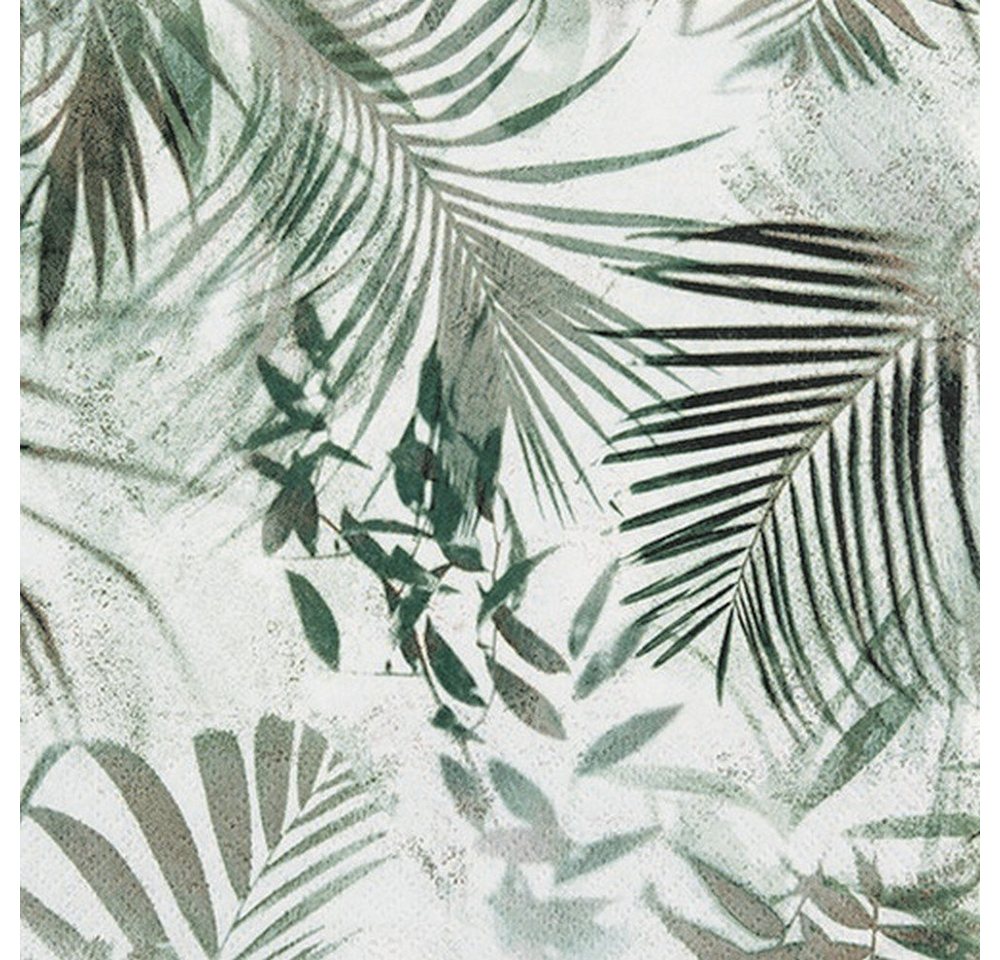HOME FASHION Papierserviette 20 Servietten Green Soul - Palmenblätter dezent 33x33cm, (20 St) von HOME FASHION
