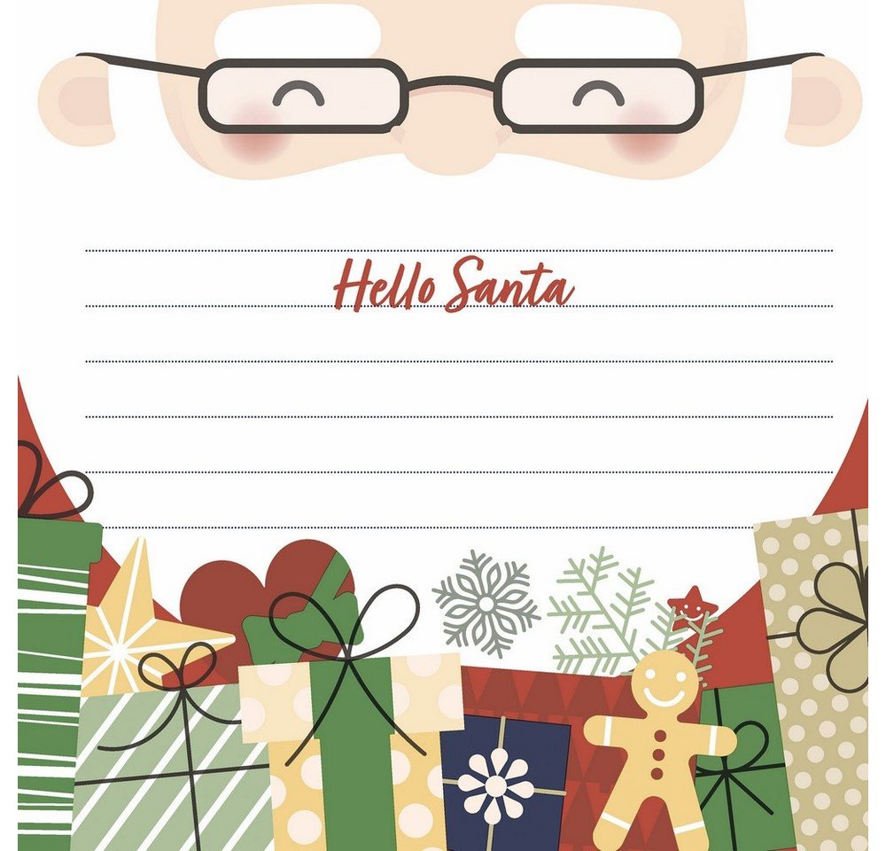 HOME FASHION Papierserviette 20 Servietten Hello Santa 33x33cm, (20 St) von HOME FASHION