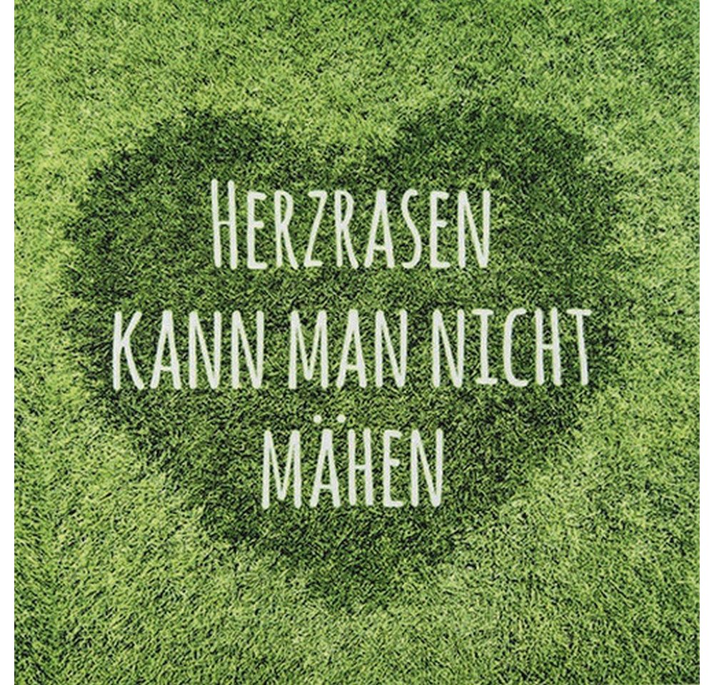 HOME FASHION Papierserviette 20 Servietten Herzrasen kann man nicht mähen 33x33cm, (20 St) von HOME FASHION