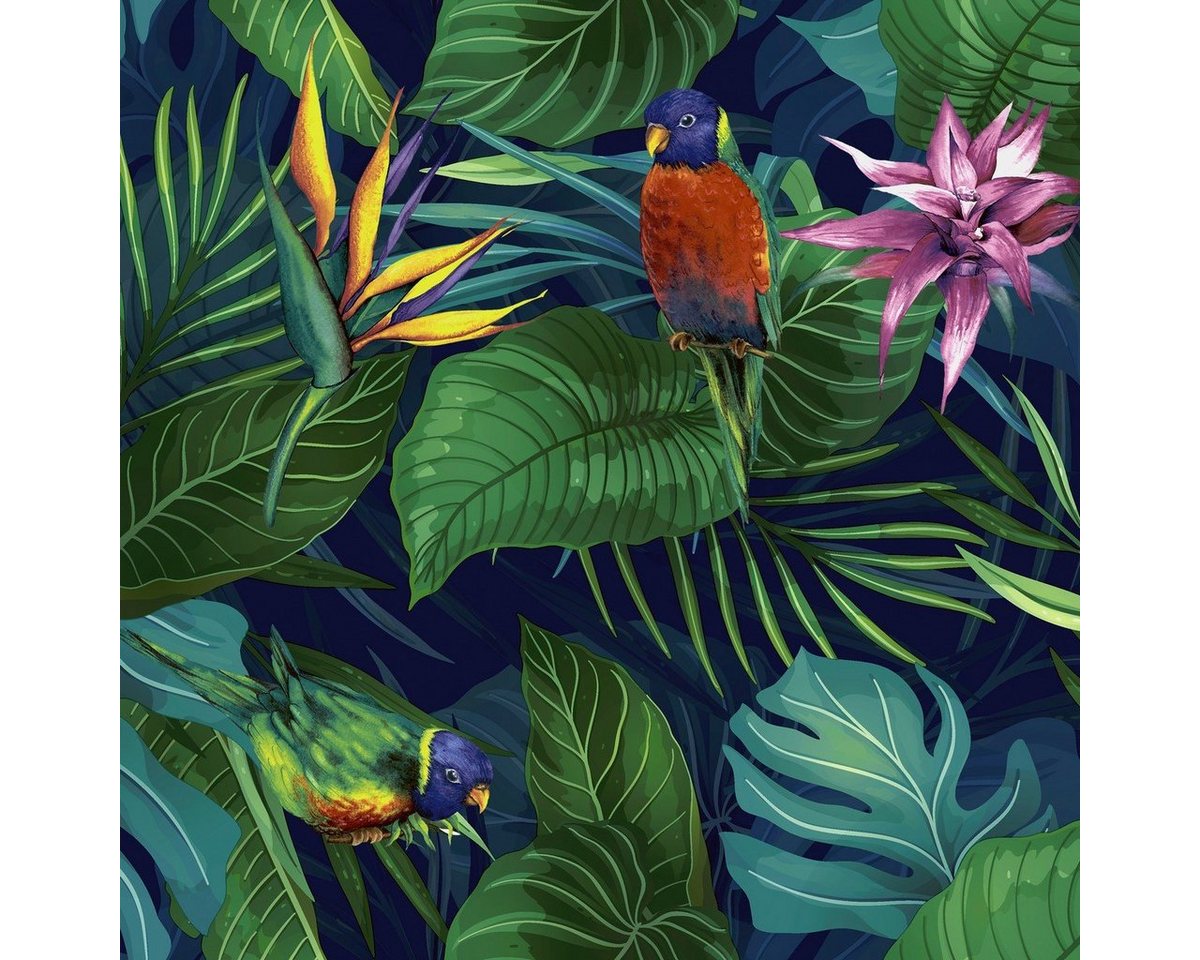 HOME FASHION Papierserviette 20 Servietten Jungle Paraiso 33x33cm, (20 St) von HOME FASHION