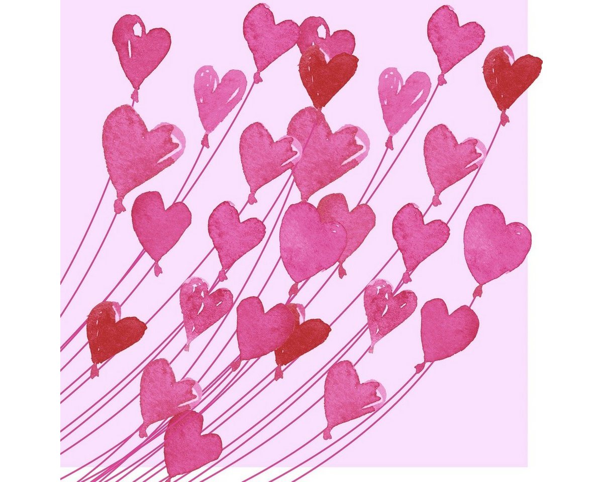 HOME FASHION Papierserviette 20 Servietten Love 33x33cm, (20 St) von HOME FASHION