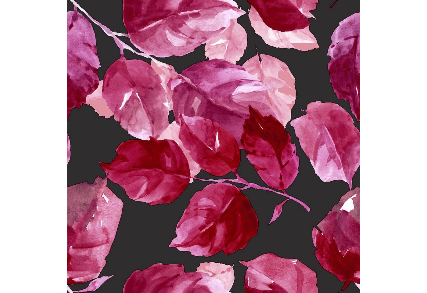 HOME FASHION Papierserviette 20 Servietten Maroon Leaves 33x33cm, (20 St) von HOME FASHION