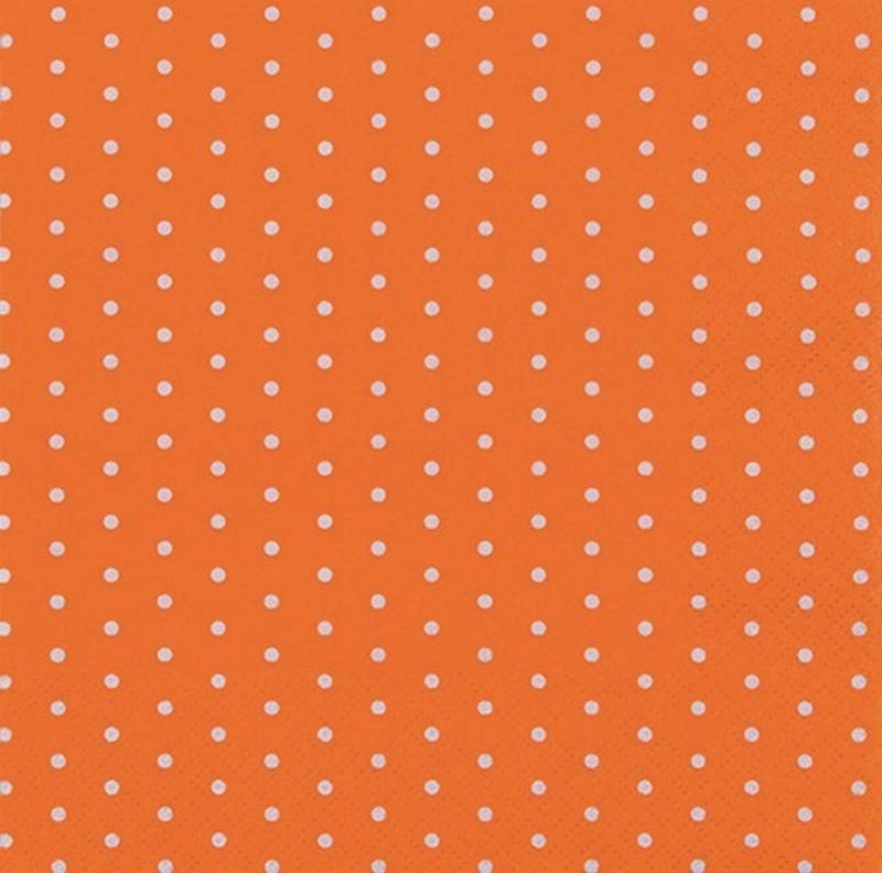 HOME FASHION Papierserviette 20 Servietten Mini Dots orange - Mini-Punkte orange 33x33cm, (20 St) von HOME FASHION