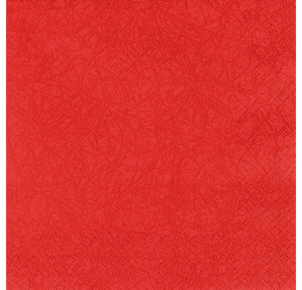 HOME FASHION Papierserviette 20 Servietten Modern Colours cardinal red 33x33cm, (20 St) von HOME FASHION