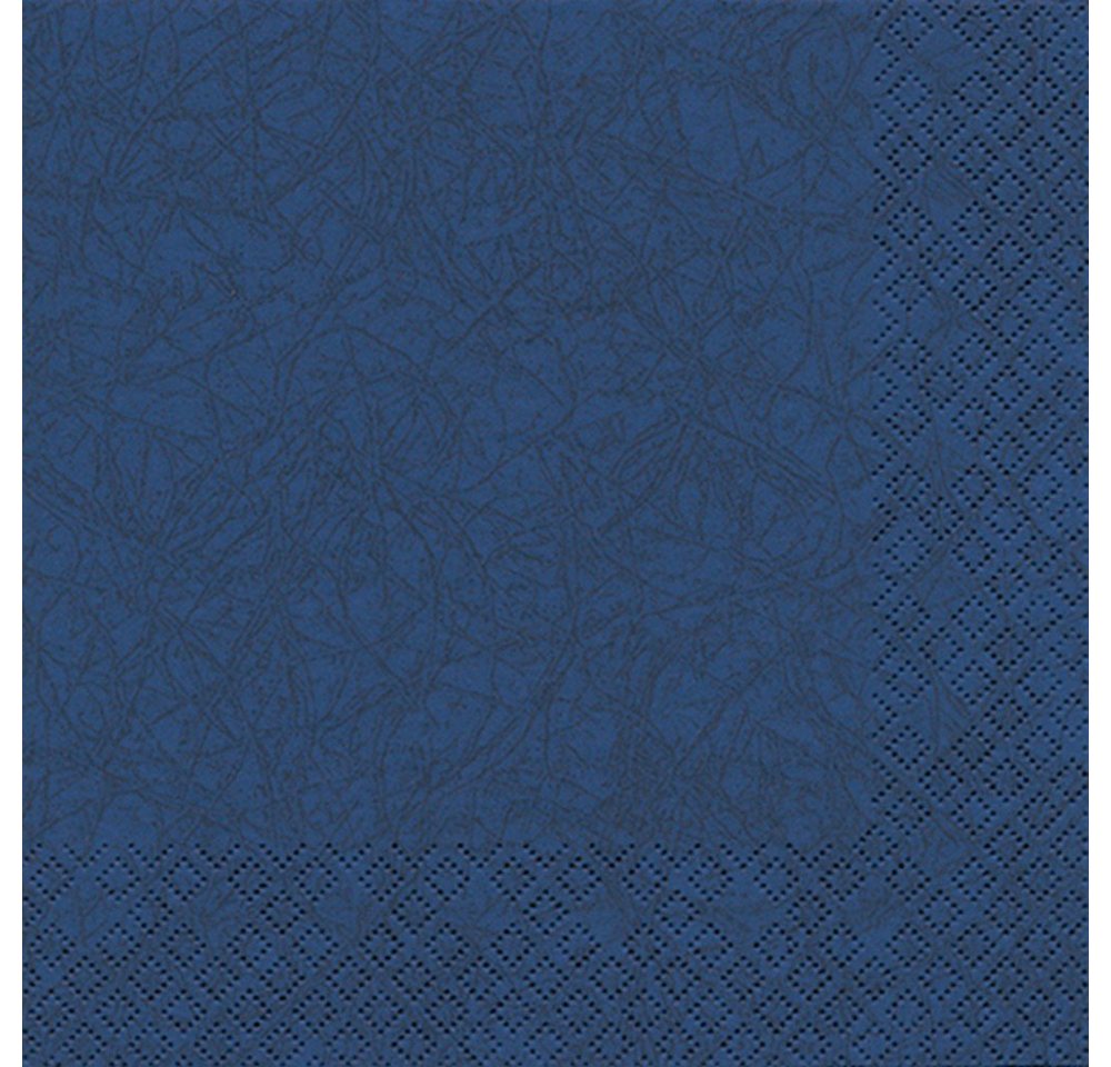 HOME FASHION Papierserviette 20 Servietten Modern Colours dunkelblau 33x33cm, (20 St) von HOME FASHION
