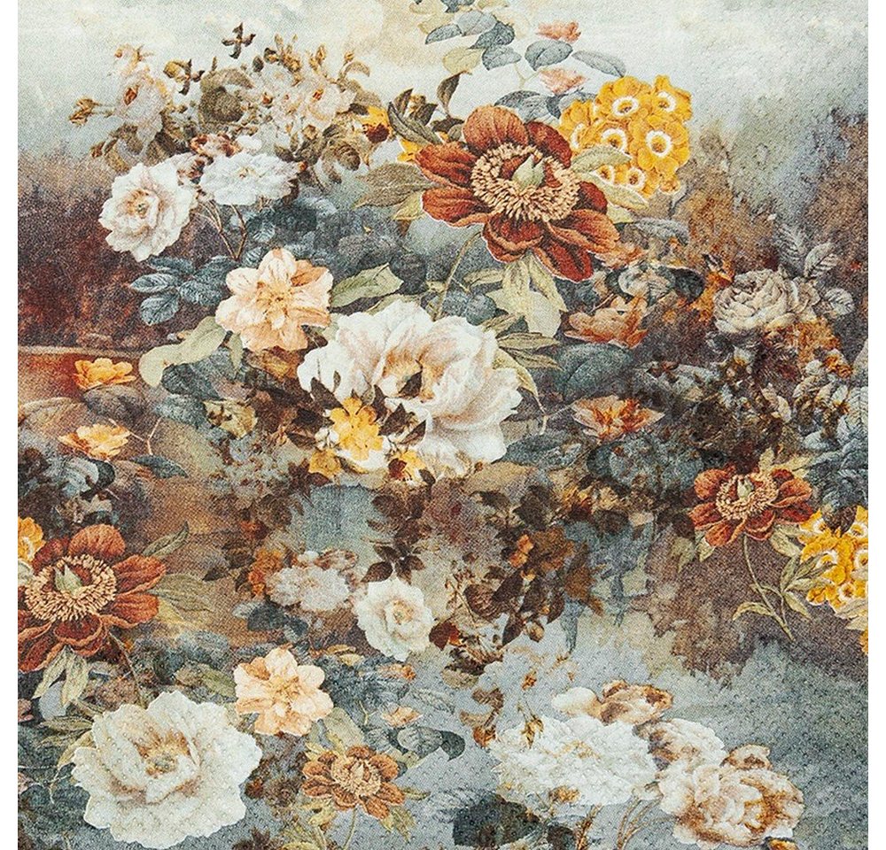 HOME FASHION Papierserviette 20 Servietten Sienna - Blumen als Gemälde 33x33cm, (20 St) von HOME FASHION