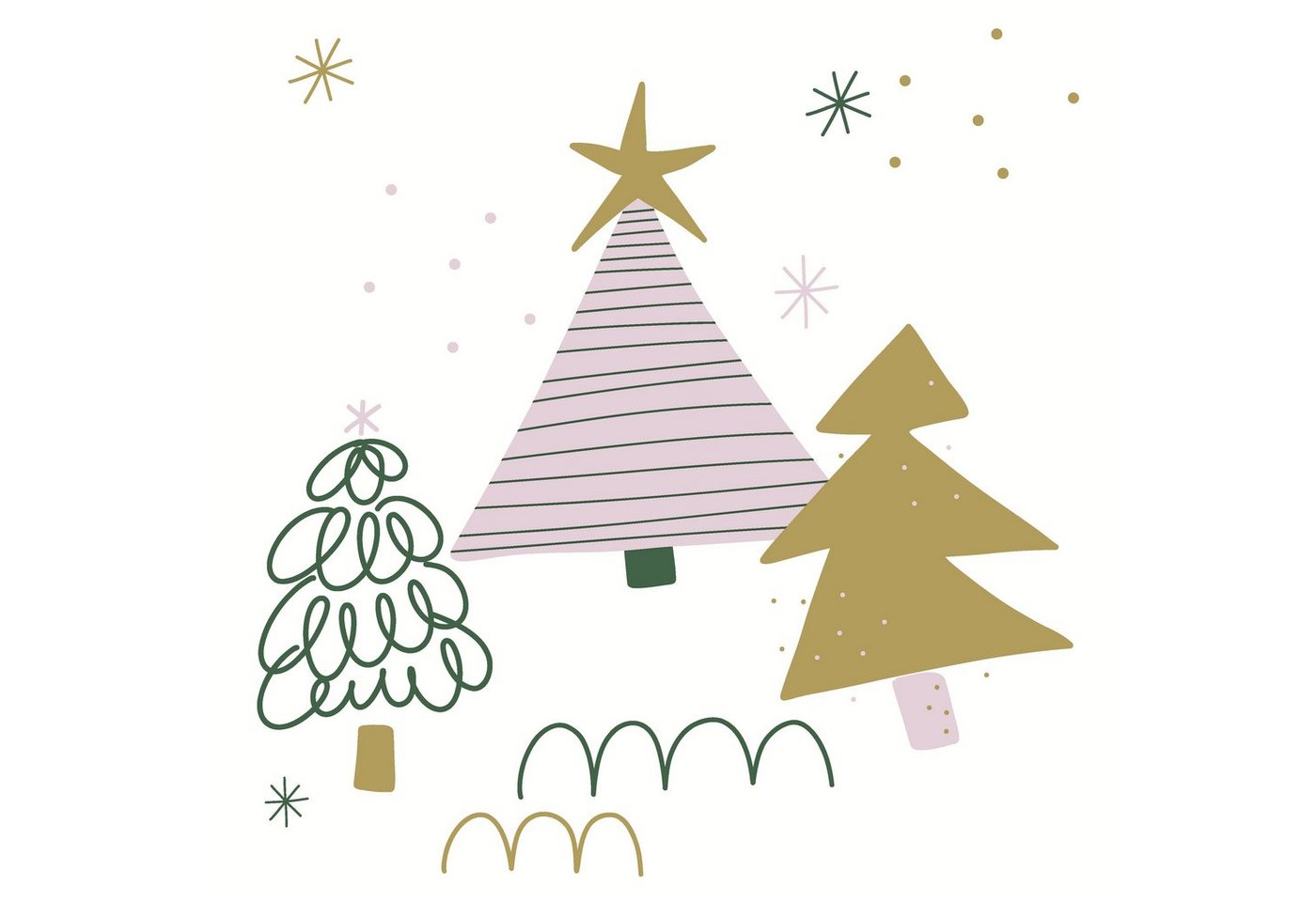 HOME FASHION Papierserviette 20 Servietten Three Trees 33x33cm, (20 St) von HOME FASHION