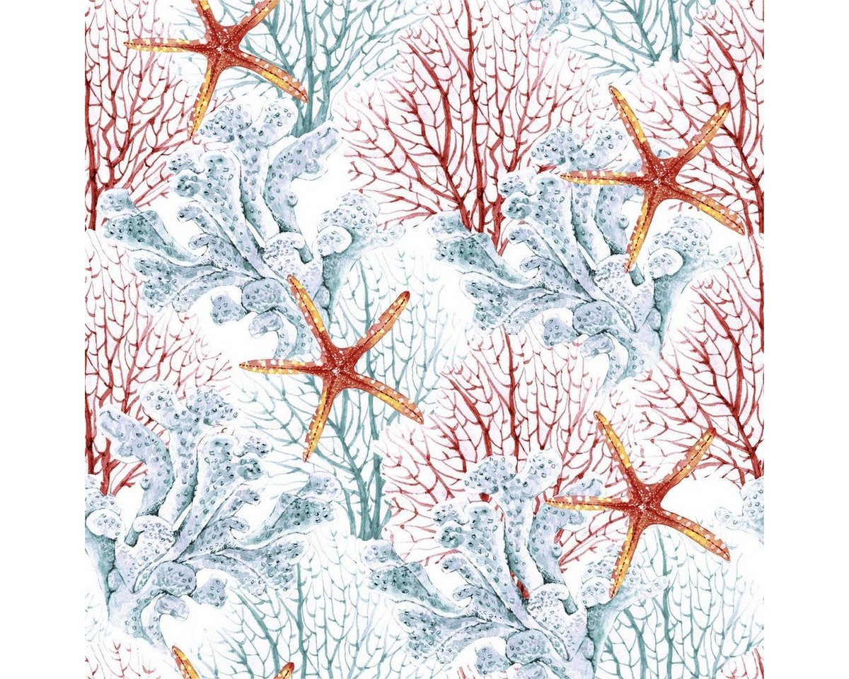HOME FASHION Papierserviette 20 Servietten Under The Sea 33x33cm, (20 St) von HOME FASHION