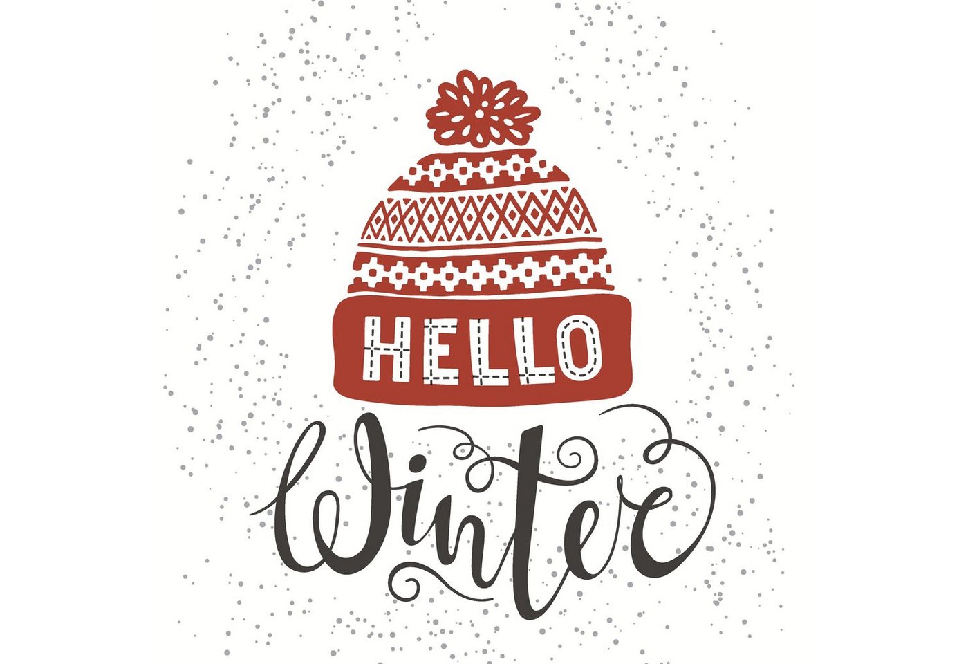 HOME FASHION Papierserviette 20 Servietten Winter Greetings 33x33cm, (20 St) von HOME FASHION