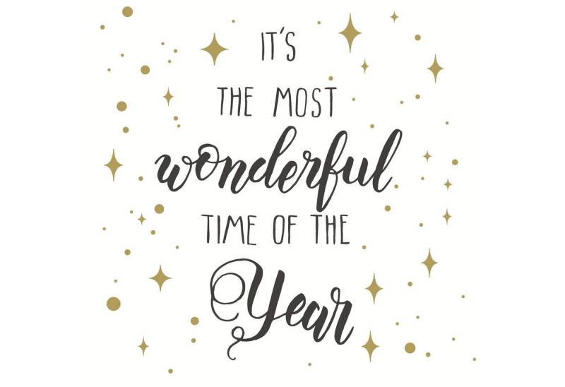 HOME FASHION Papierserviette 20 Servietten Wonderful Time 33x33cm, (20 St) von HOME FASHION