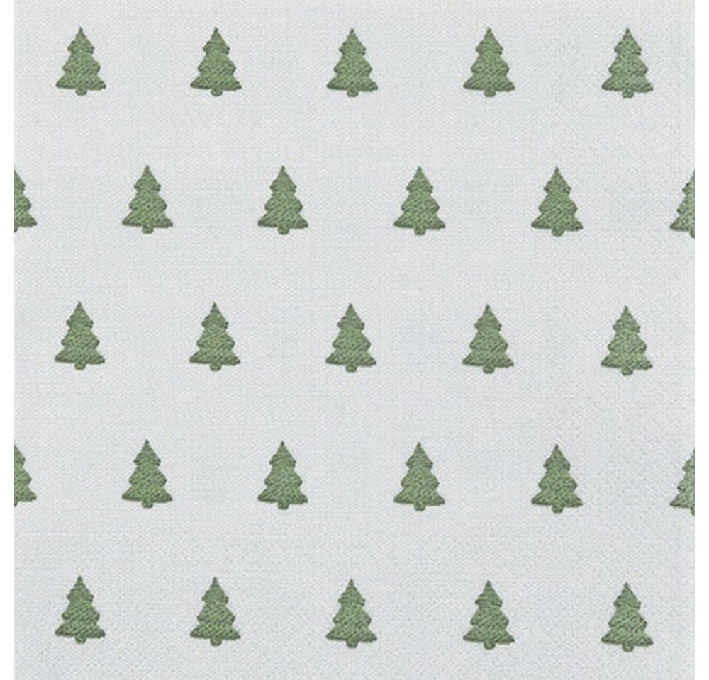 HOME FASHION Papierserviette 20 Servietten Linen Trees green - Mini-Bäume grün 33x33cm, (20 St) von HOME FASHION
