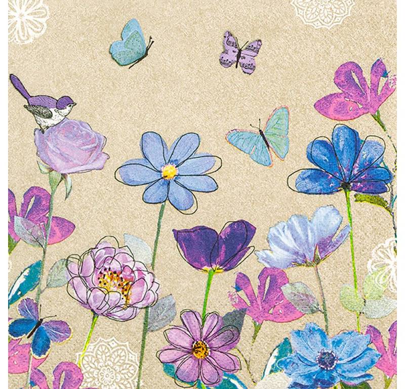 HOME FASHION Papierserviette Frühlingstreffen, (20 St), 33x33cm von HOME FASHION