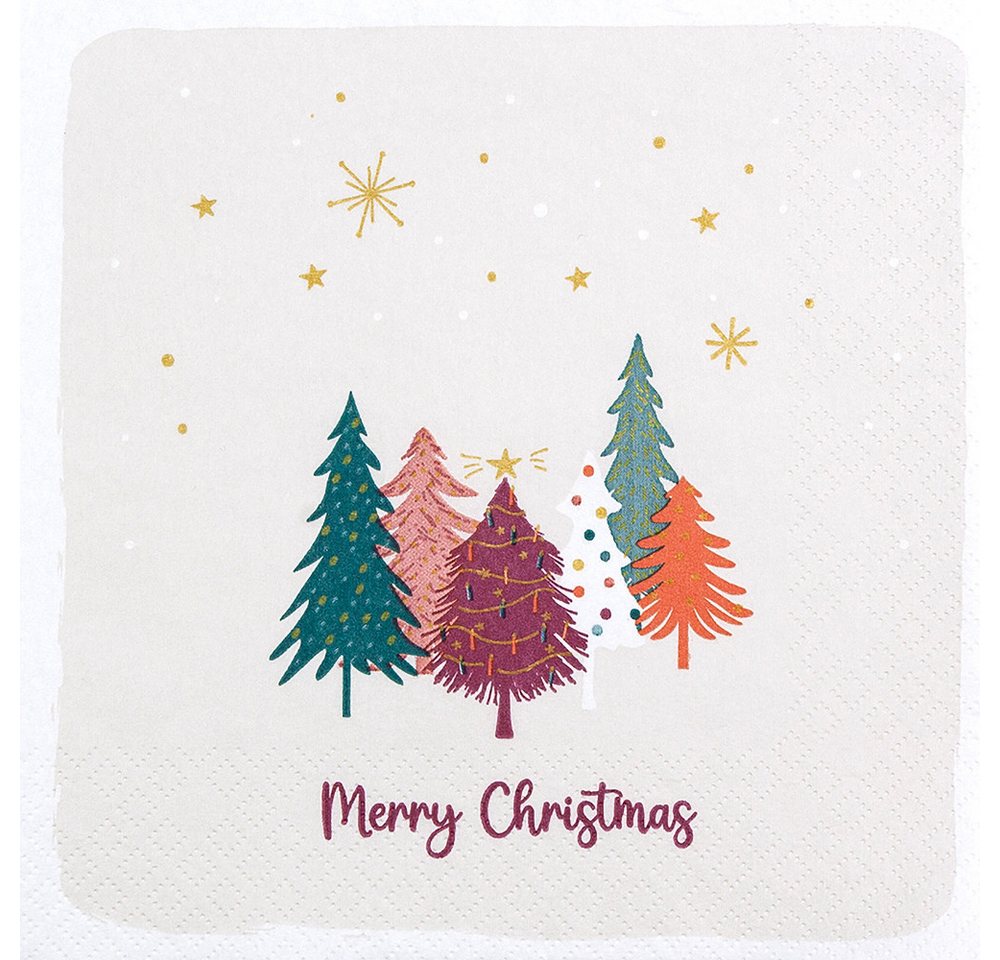 HOME FASHION Papierserviette Serviette 'Sweet Xmas Trees', 33x33cm HOME FASHION Papierserviette Serviette 'Sweet Xmas Trees', 33x33cm von HOME FASHION