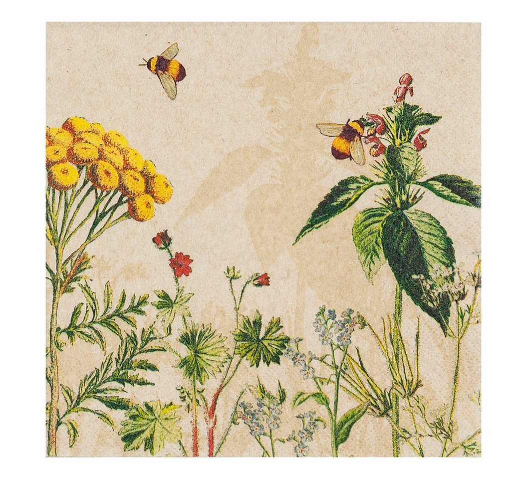 HOME FASHION Papierserviette Wild Flowers, (20 St), 20 Stück von HOME FASHION