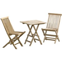 3tlg Balkonset Bistroset Teakholz ca. 40x60 cm eckig - Home Feeling von HOME FEELING