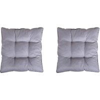 2er Set Loungekissen, grau, ca 60 x 60 x 10 cm, Polsterkissen von AMBIENTEHOME