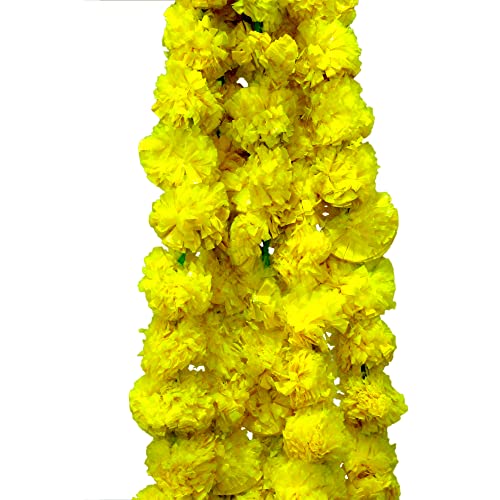 HOME GENIE Artificial Marigold Fluffy Flower/Genda Phool Garlands String for Diwali, Festival, Office, Home Inauguration, Temple, Wedding Decoration HOME GENIE Artificial Marigold Fluffy Flower/Genda Phool Garlands String for Diwali, Festival, Office, Home Inauguration, Temple, Wedding Decoration von HOME GENIE