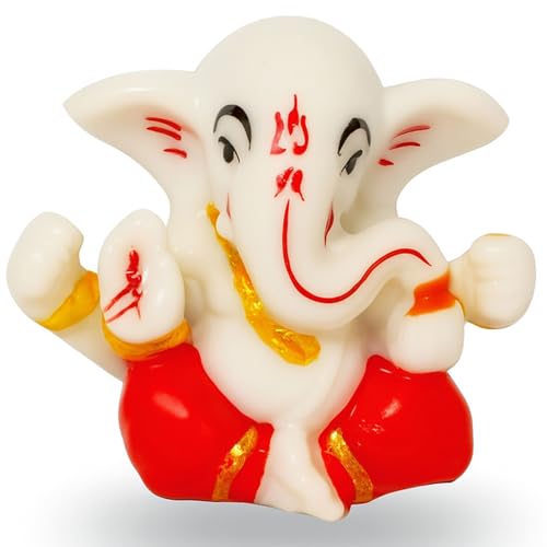 HOME GENIE Car Dashboard Lord Ganesha Statue 2 Inch (5.5 cm) | Ganpati Idol for Car Dashboard & Home Decor | Mini Ganesh Statue Gift von HOME GENIE