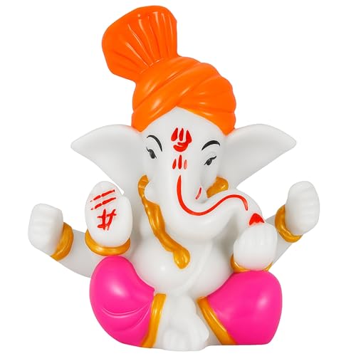 HOME GENIE Car Decor Ganesha Statue Gift 2.5 Inch (6.5 cm) | Ganpati Idol for Car Dashboard & Home Decor | Mini Ganesh Statue Gift von HOME GENIE