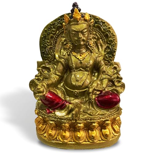 HOME GENIE Farbige Kuber-Statue | Lord Kuber Idol für Reichtum und Wohlstand | Hinduistisches religiöses Dekor | Premium-Harz-Finish | Höhe: 11 cm von HOME GENIE