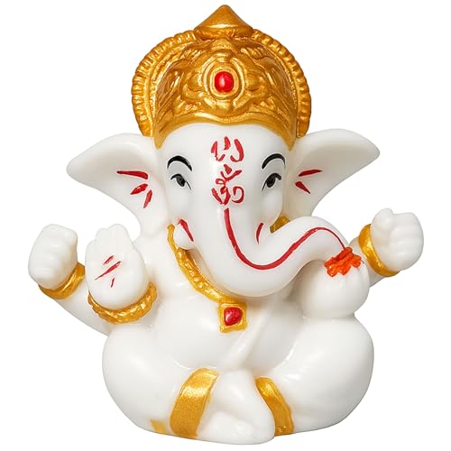 HOME GENIE Little Ganesha Statue Car Decor Figurine 2.5 Inch (6.5 cm) | Ganpati Idol for Home Decor | Ganesh Statue for Pooja Room, Office, Gift von HOME GENIE
