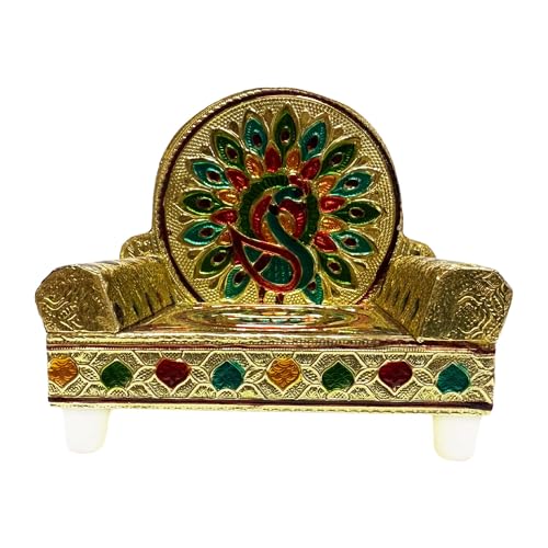 HOME GENIE MDF Singhasan zur Platzierung von Idolen | Dekorativer Pooja-Thron (Medium) von HOME GENIE